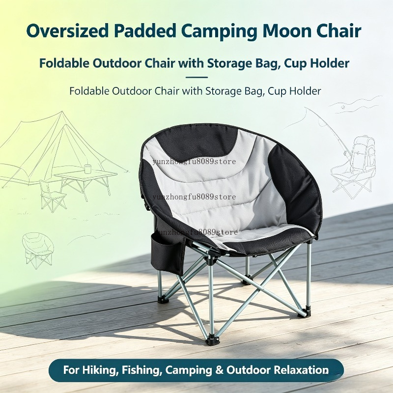 Outdoor Oversized Camping Chair - Fauteuil de camping surdimensionné rembourré, chaise