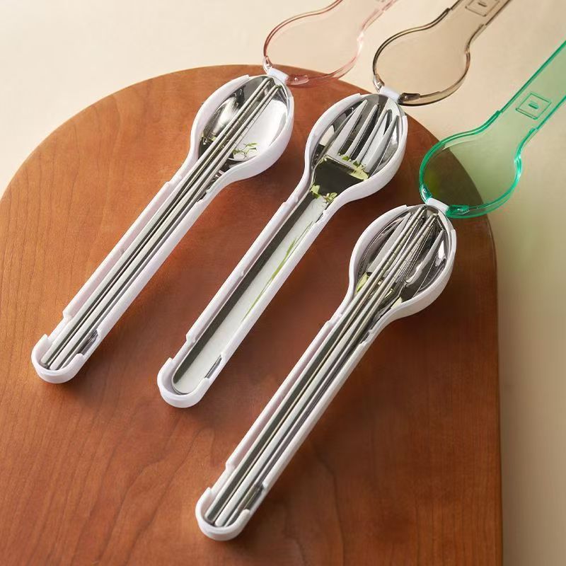 Outdoor Camping Outfit - Ensemble de couverts portables avec boîte