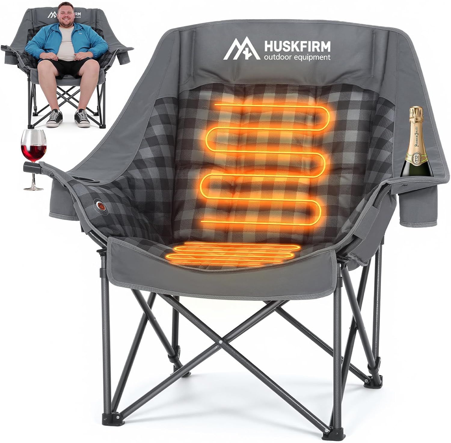 Outdoor Oversized Camping Chair - Chaise de camping chauffante extra-large pour