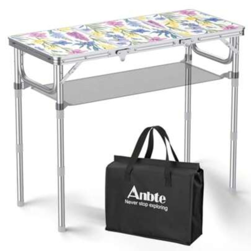 Outdoor Camping Table Foldable - Table de camping pliante avec filet