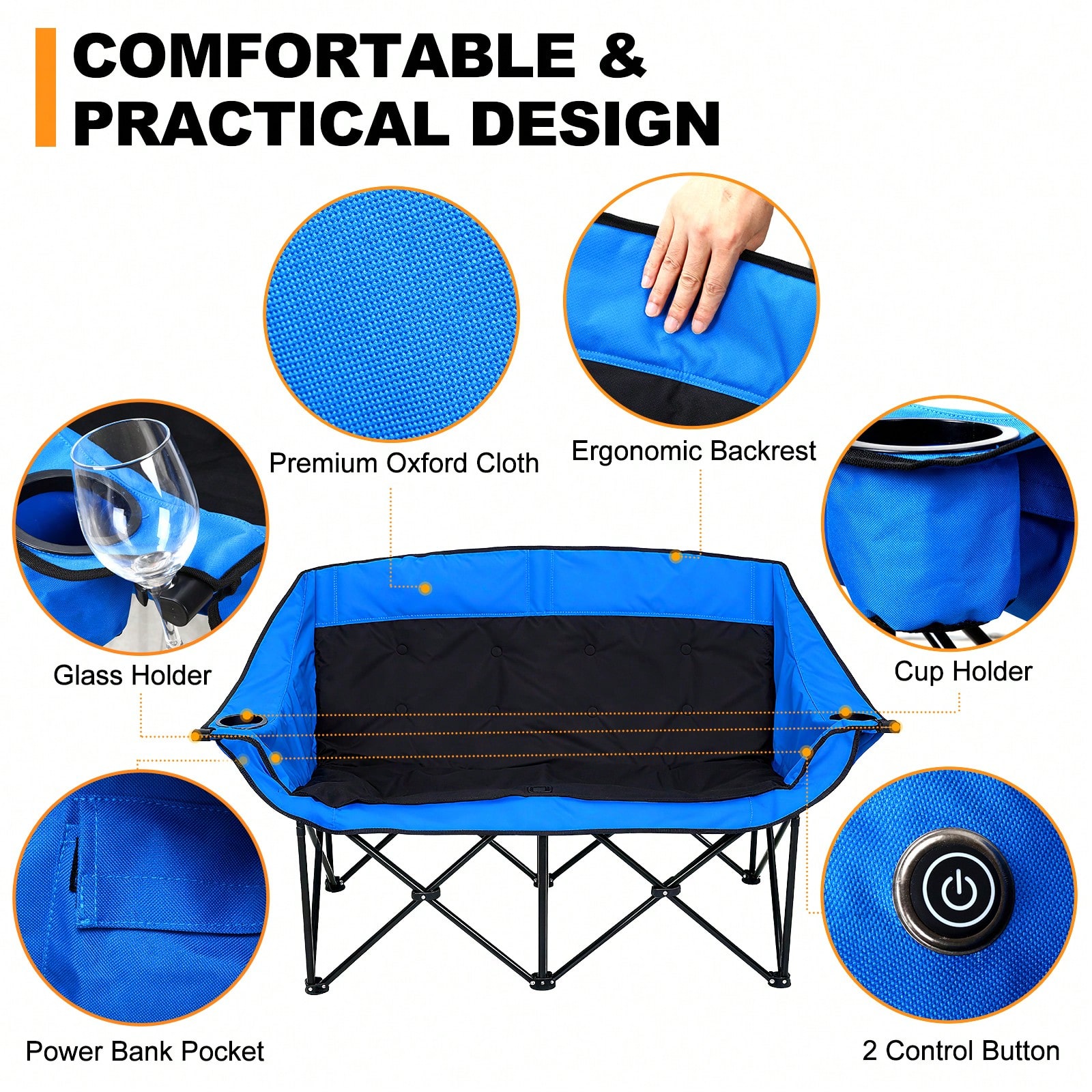 Chaise de camping double chauf - Outdoor Oversized Camping Chair avis et prix