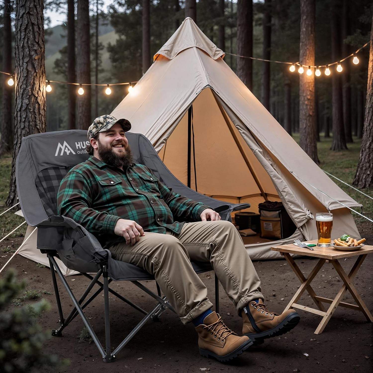 Chaise de camping chauffante e - Outdoor Oversized Camping Chair avis et prix