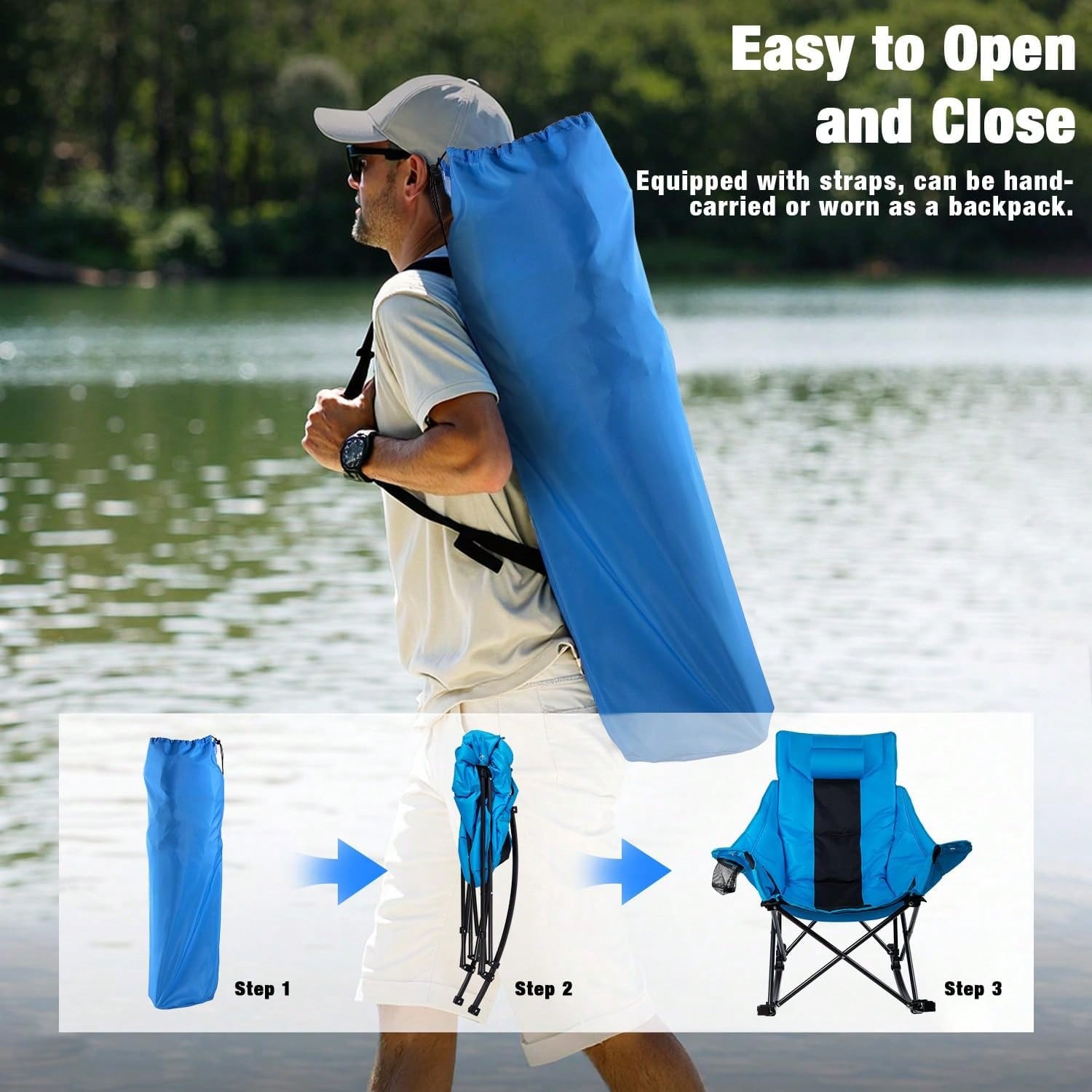Chaise de camping pliante à ba - Outdoor Oversized Camping Chair avis et prix