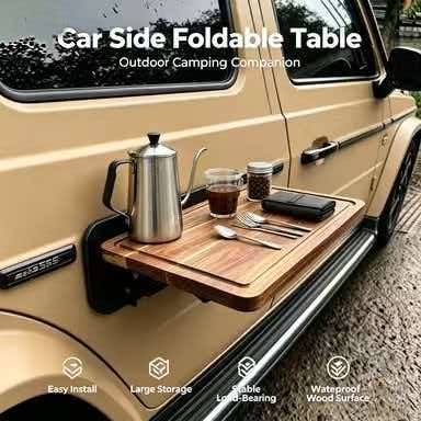 Table pliante en bois à fixati - Outdoor Camping Table Foldable avis et prix