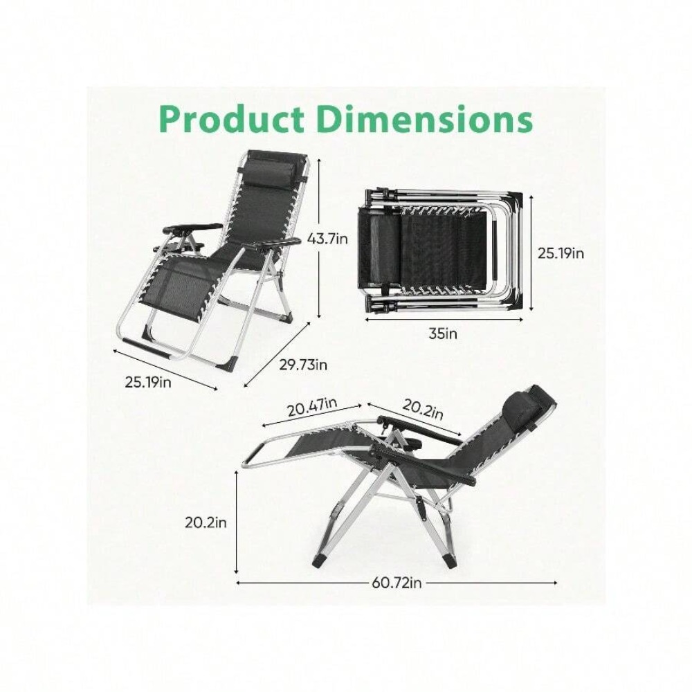 Chaise pliante zéro gravité av - Outdoor Oversized Camping Chair avis et prix