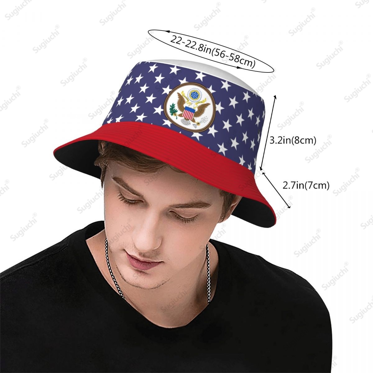 Chapeau seau drapeau 3D des ét - Outdoor Camping Usa avis et prix