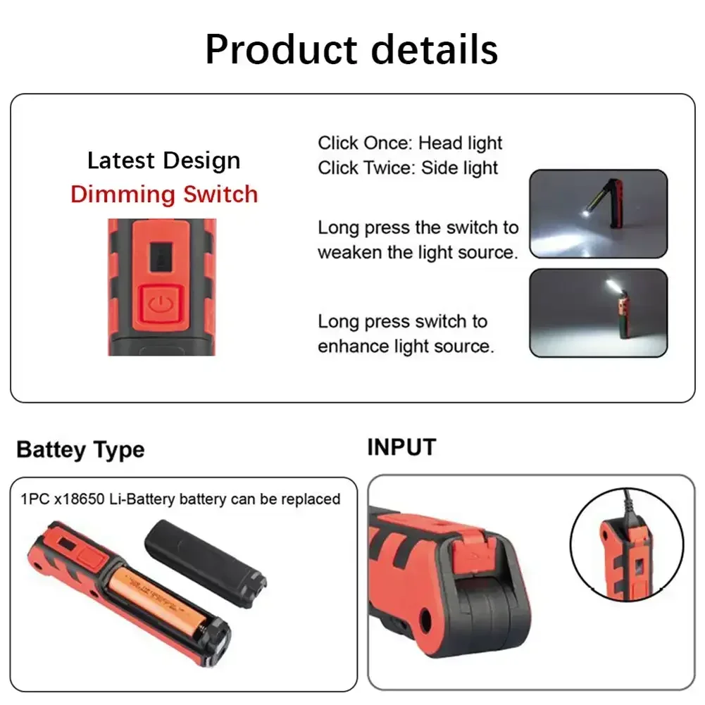 Lampe de travail LED COB à int - Outdoor Camping Adventure Lamp avis et prix