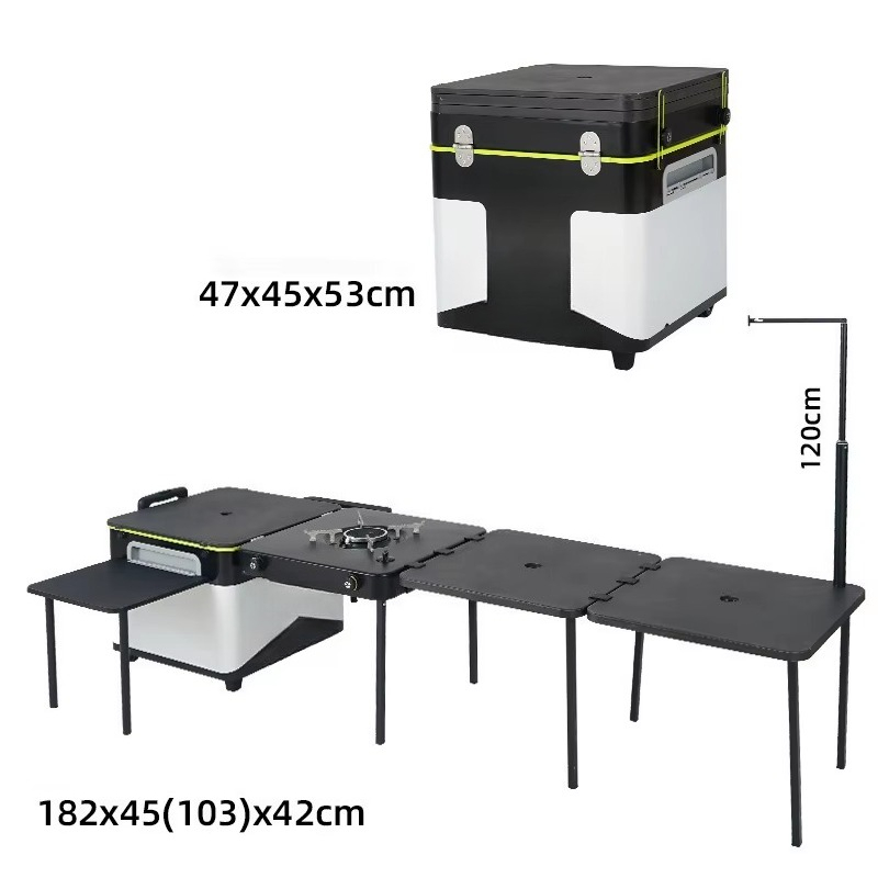 Boîte de cuisine de camping po - Outdoor Camping Table Foldable avis et prix