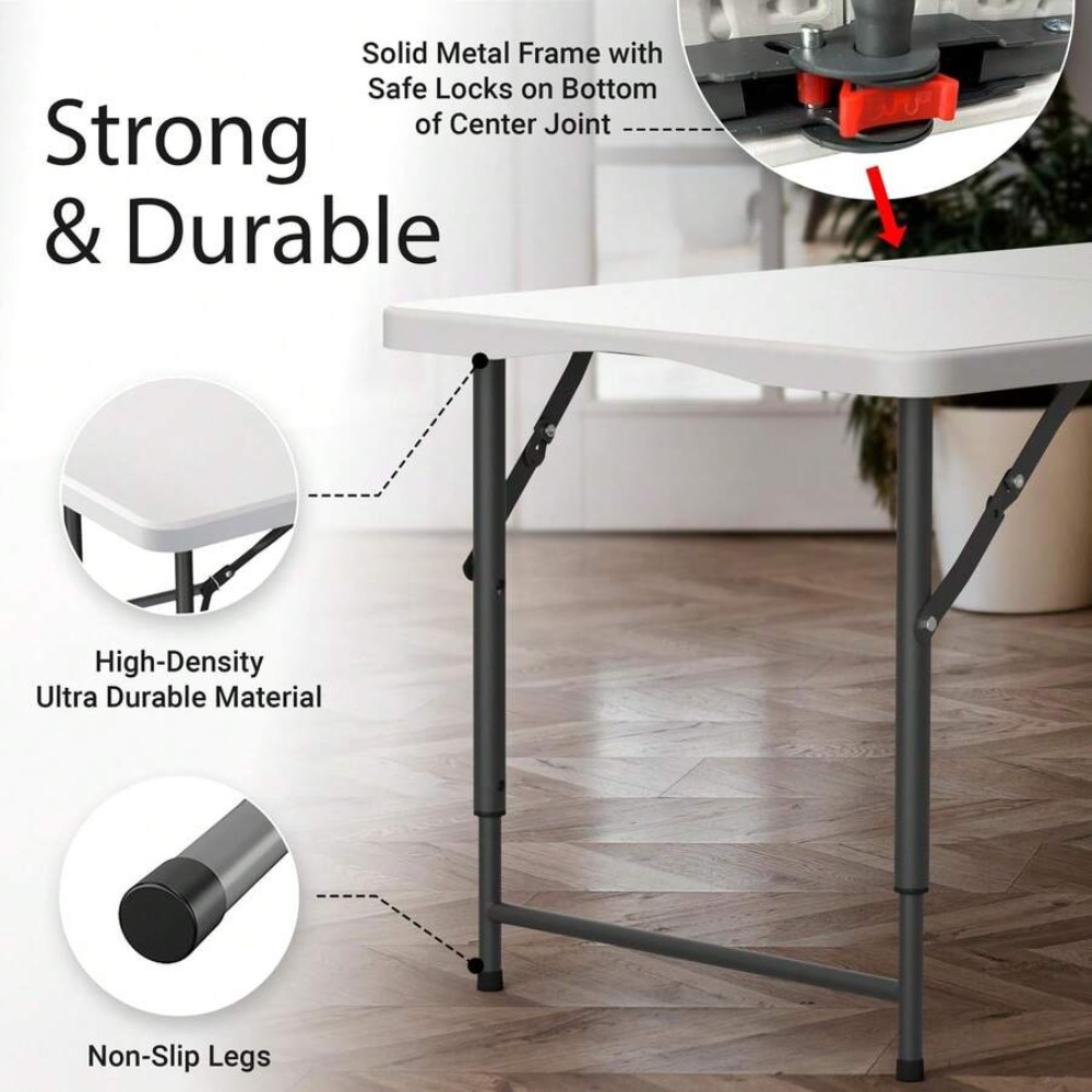 Table pliante de 4 pieds, haut - Outdoor Camping Table Foldable avis et prix
